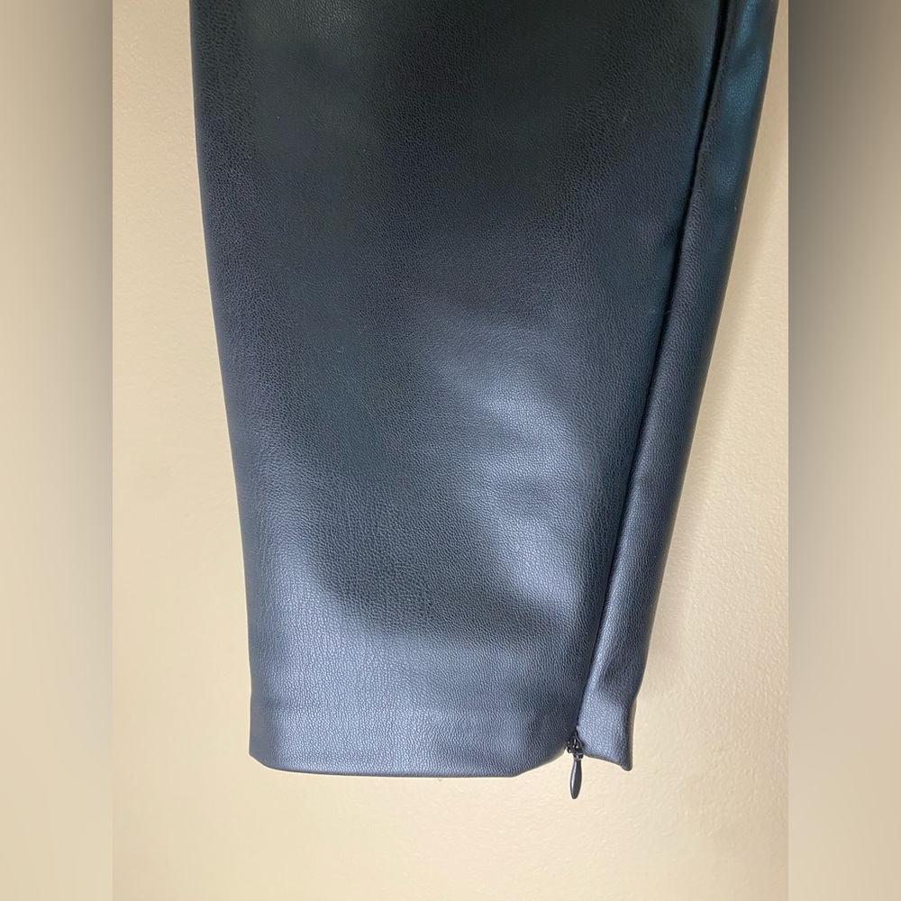 ZARA Black Faux Leather Pants - Picture 7 of 12